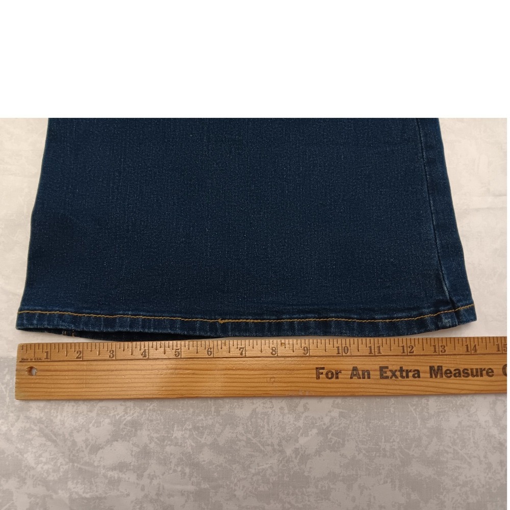 Bloomchic Womens Plus Size 28 Dark Wash Flare Leg Stretch Denim Jeans High Rise - Picture 4 of 15